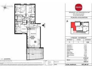 Appartement 4 pièces 88 m²