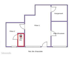 Local commercial / bureaux 60 m² à proximité du quartier St Nicolas