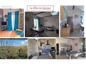 Barzan/ Gîte deux chambres 67 m² jardin  parking   loyer 500 euros à partir de mi-décembre