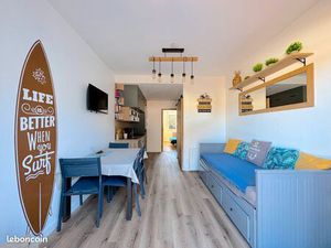 T2 meublé en location à l’année à 400 m de la plage du Veillon