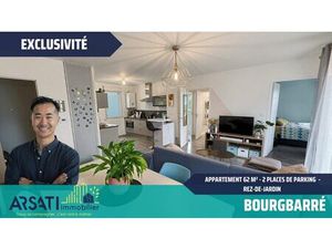 APPARTEMENT DE 62 M² – T3 – BOURGBARRÉ – JARDIN – 2 PL