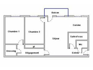 VITRY SUR SEINE LOCATION 3 PIECES 52.23 M² + BALCON