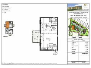 Appartement 2 pièces 52 m²