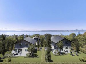 Villa neuve individuelle avec vue panoramique sur le lac Léman