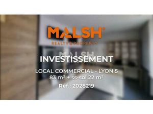 INVESTISSEMENT - Local commercial 83 m² + ss-sol 22 m² - LYON 5