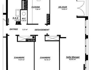Location Appartement 3 pièces à Nantes Île de Nantes (44000) : à louer 3 pièces / 70m² Nan