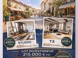 LOT INVESTISSEUR–STUDIO+T3 –RENTABILITÉ & POTENTIEL D’ÉVOLUTION