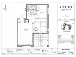NANTES NORD - BOUT DES PAVES : A LOUER ! T3 NEUFS à partir de 930.98 euros CC  loggia  par