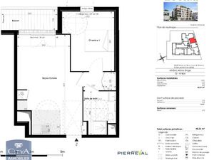 Appartement à louer 2 pièces 43.51 m² - Juvisy-sur-Orge (91) - 827€