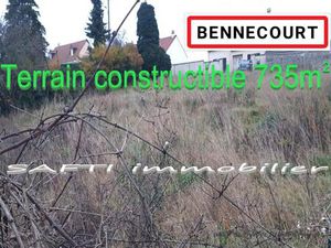 Terrain constructible 732 m2 à Bennecourt  village avec école  boulangerie  Bar tabac  coi