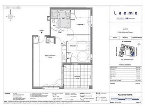 Appartement 3 pièces 64 m²