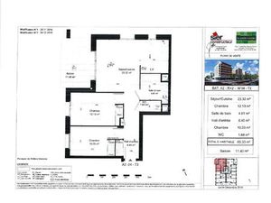 À louer : Appartement 3 pièces à Vaulx-en-Velin  Mas Sud