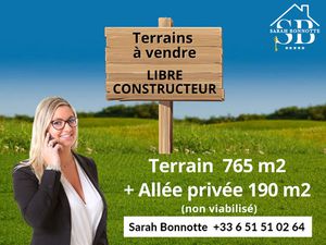 Terrain plat constructible  libre constructeur  caché et au