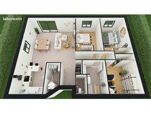 Maison 80m² 3 chambres