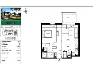 T2 neuf 45 m² - Terrasse + parking - Disponible rapidement