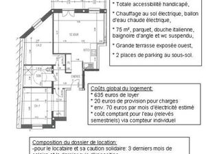 Loue F3 avec terrasse et parking privé