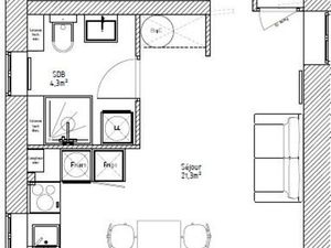 Appartement T3 Saint-André avec parking et garage