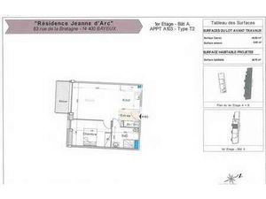 Location Appartement 2 pièces à Bayeux (14400) : à louer 2 pièces / 47m² Bayeux