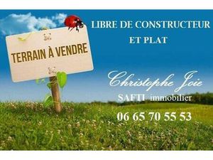 Terrain plat libre de constructeur. Emprise 60%