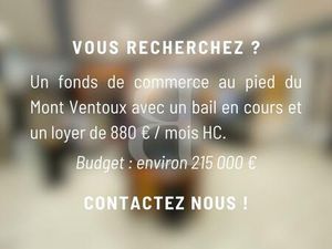 Fonds de commerce à vendre région Vaison-la-Romaine