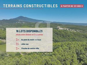 16 terrains constructibles viabilisés d'une surface de 350 à 5