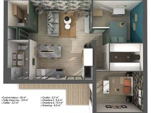 Appartement T3 refait à neuf 58m² plein centre Argeles Gazost