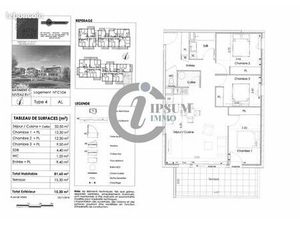 Appartement 4 pièces 82 m²