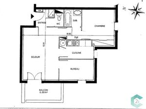 Carcassonne / Appartement T2bis / Vendu loué