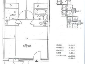 Appartement F3 de 47m2 à louer à Magny-Le-Hongre (77)