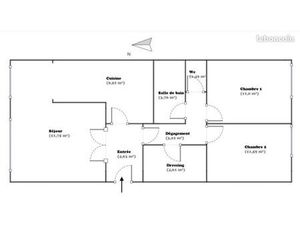 Appartement 3 pièces avec parking