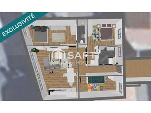 Appartement de 87m2 rénové avec 3 chambres et 2 salles de bain