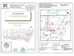 Vente terrain 405 m² Bessan (34550)