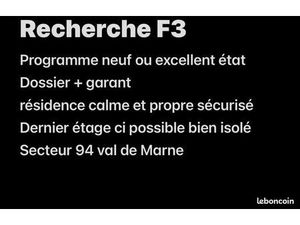 Recherche F3 en location