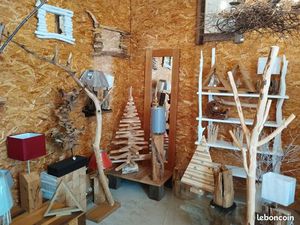 Liquidation stock boutique de décoration style bois flotté tables basses racines souches t