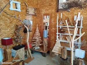 Liquidation stock boutique déco style bois flotté tables basses racines souches troncs lam