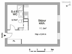 Appartement 1 pièce 33 m²