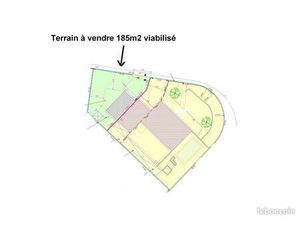 Terrain viabilisé de 185 m²