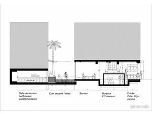 Local commercial ou bureaux 70m2 + cour intérieure