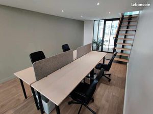 Bureau fermé (4 personnes) climatisé avec salle de réunion  fibre pro  café à volonté  lav