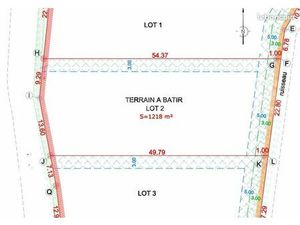 Terrain 1 218 m² Loue