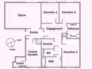 Location F4 rénové St Cyr l'Ecole (78)