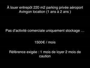 À louer entrepôt . 200m2 + parking privée