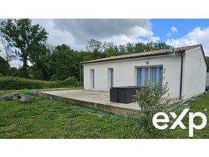 Maison de plain-pied  80 m² habitables  3 chambres  terrain de