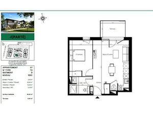 T2 neuf 45 m² - Terrasse + parking - Disponible rapidement