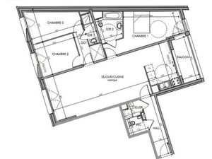 Appartement récent T4 traversant  avec balcon  parking  proche Lille Centre & Gares TGV