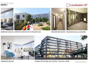 APPARTEMENT 2P Exceptionnel 47 m² + BALCON DE 3 m² - PANTIN CANAL