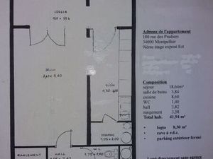 Location appartement 1 pièce 42 m² à Montpellier (34000)