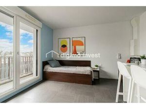 Studio lumineux avec porte-fenêtre au 4ème étage - Résidence étudiante Nantes