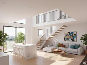 4 pièces duplex d’exception en dernier étage avec grande terrasse – 2 parkings – vue dégag