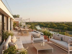 RARE – Duplex 5 pièces d’exception en dernier étage avec immense terrasse plein Sud et vue